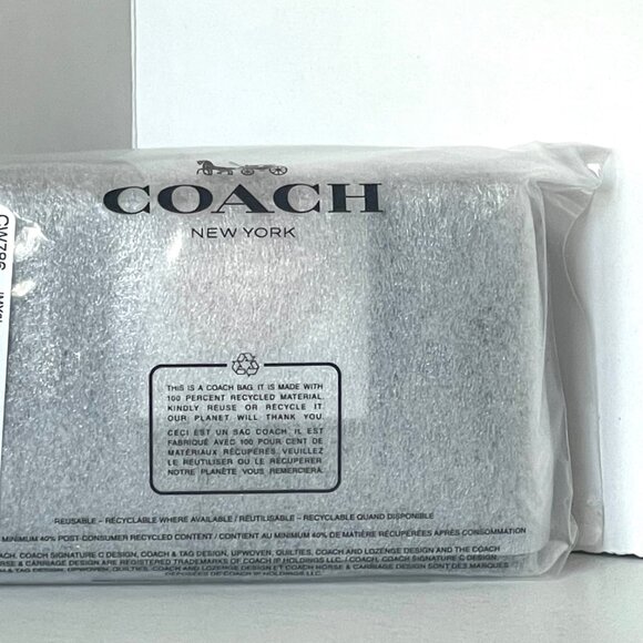Coach Medium Corner Zip Wallet CA096 Signature Denim Cotton Compact ID - Picture 3 of 10